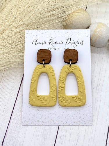 Yellow Clay Keyhole earrings