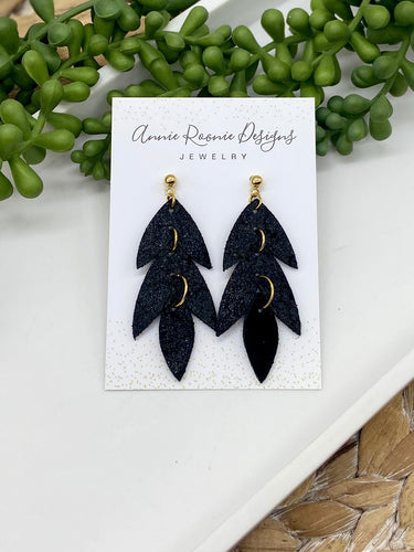 Falling Leaves Earrings on Gold posts